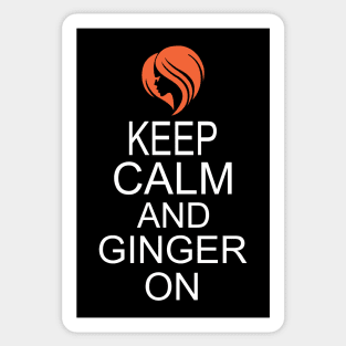 Keep Calm and Ginger on Sticker